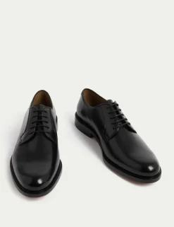 Wide Fit Leather Derby Shoes