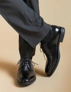 Wide Fit Leather Derby Shoes