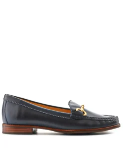 Wide Fit Leather Flat Loafers