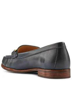 Wide Fit Leather Flat Loafers