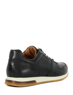 Wide Fit Leather Lace Up Trainers