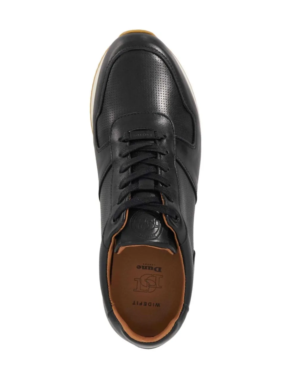 Wide Fit Leather Lace Up Trainers