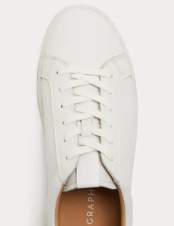 Wide Fit Leather Lace up Trainers