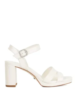 Wide Fit Leather Platform Sandals