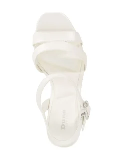 Wide Fit Leather Platform Sandals