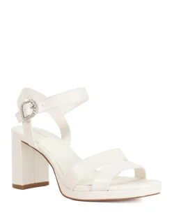 Wide Fit Leather Platform Sandals