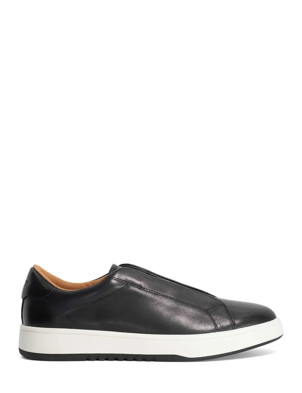 Wide Fit Leather Slip On Trainers