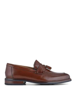 Wide Fit Leather Slip-On Loafers
