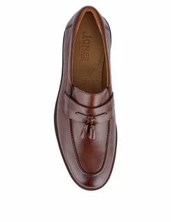 Wide Fit Leather Slip-On Loafers