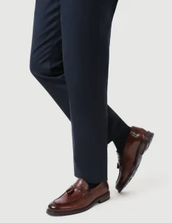 Wide Fit Leather Slip-On Loafers