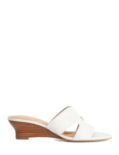Wide Fit Leather Wedge Mules