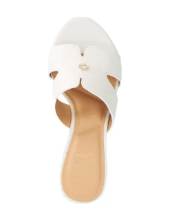 Wide Fit Leather Wedge Mules