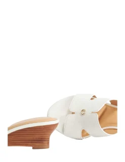Wide Fit Leather Wedge Mules