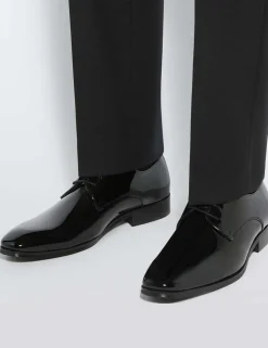 Wide Fit Patent Leather Oxford Shoes