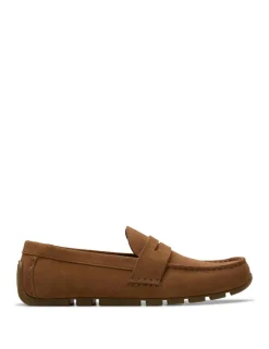 Wide Fit Suede Slip On Loafers