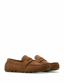 Wide Fit Suede Slip On Loafers