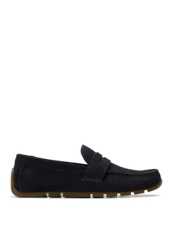 Wide Fit Suede Slip On Loafers