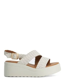 Wide Fit Woven Strappy Buckle Sandals
