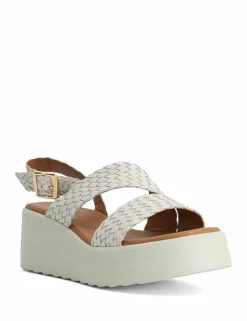 Wide Fit Woven Strappy Buckle Sandals