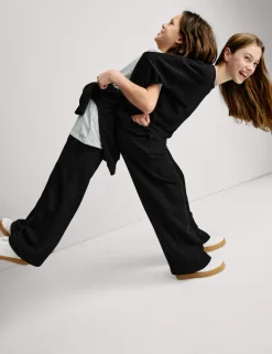 Wide Leg Cotton Rich Joggers (2-16 Yrs)