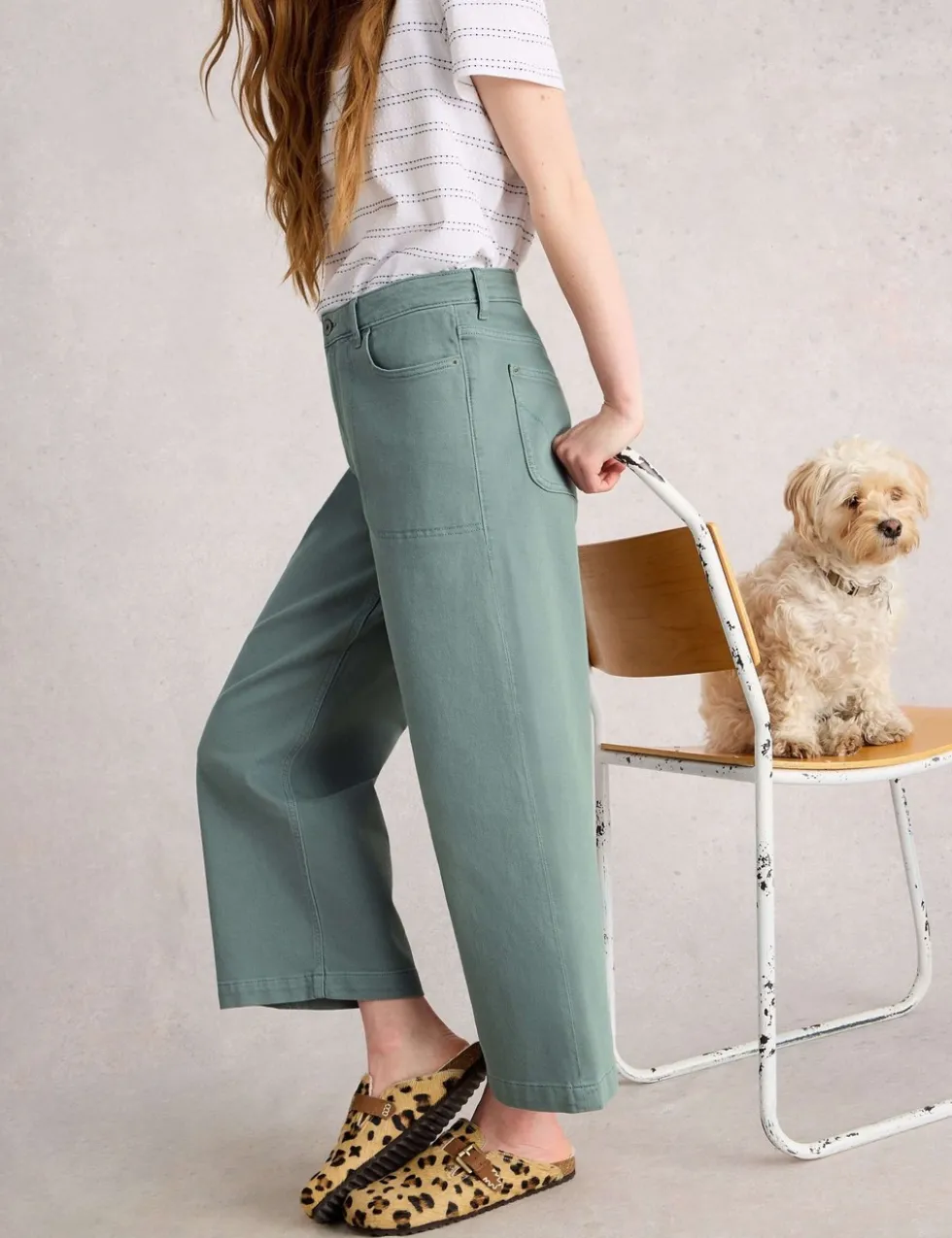 Wide Leg Cropped Jeans