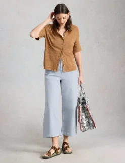 Wide Leg Cropped Jeans