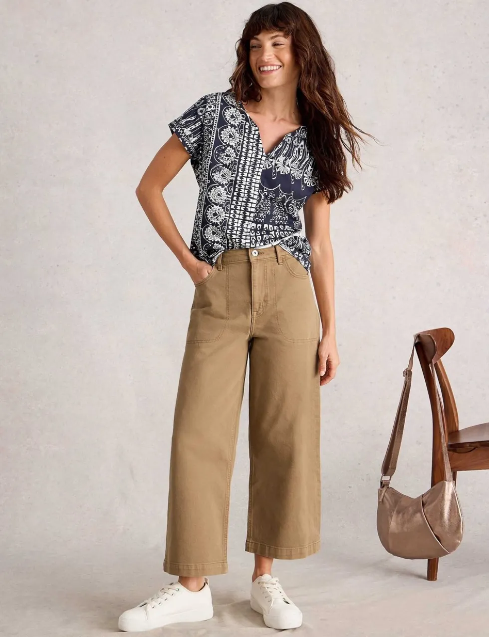 Wide Leg Cropped Jeans