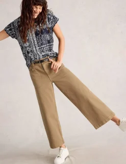 Wide Leg Cropped Jeans