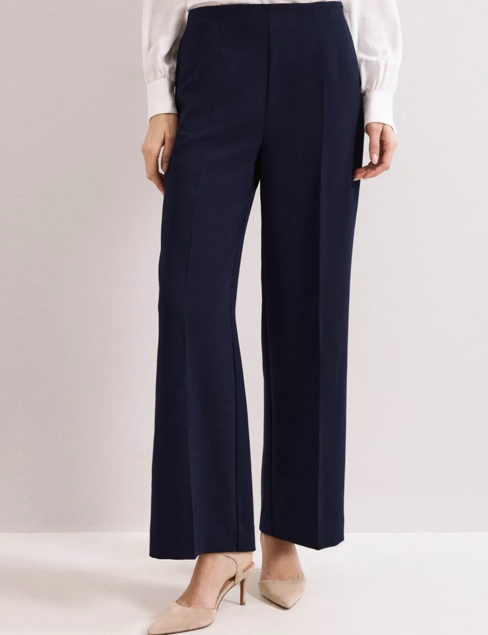 Wide Leg Elasticated Waist Trousers
