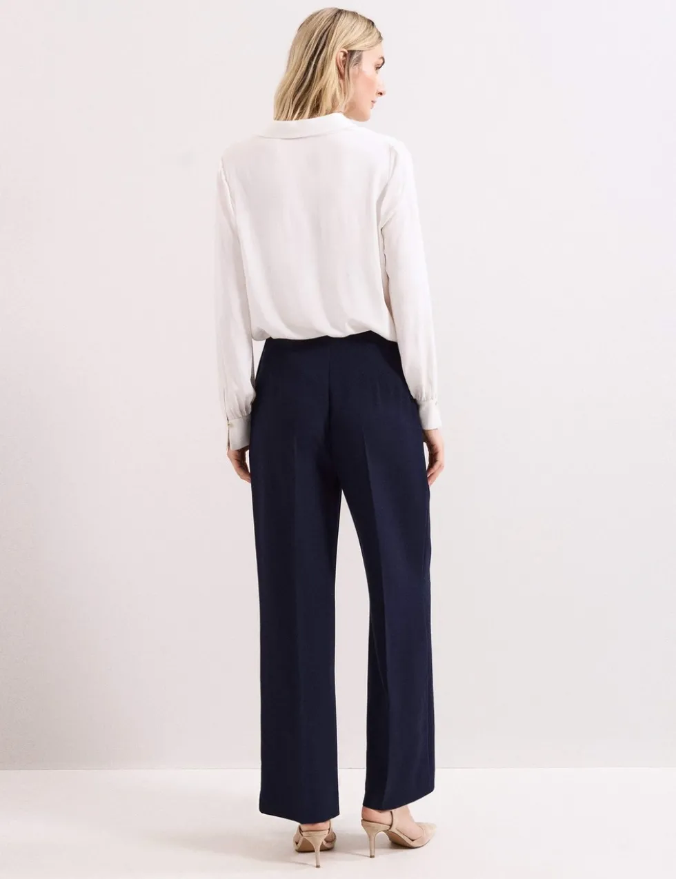 Wide Leg Elasticated Waist Trousers
