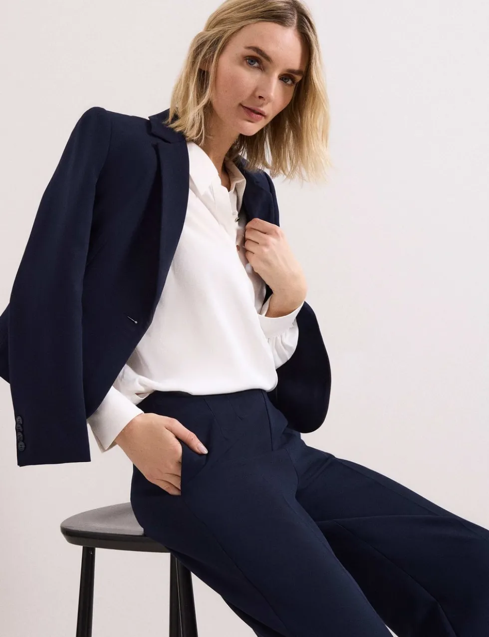 Wide Leg Elasticated Waist Trousers