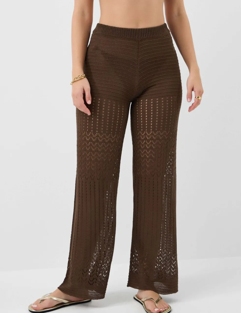 Wide Leg Knitted Trousers