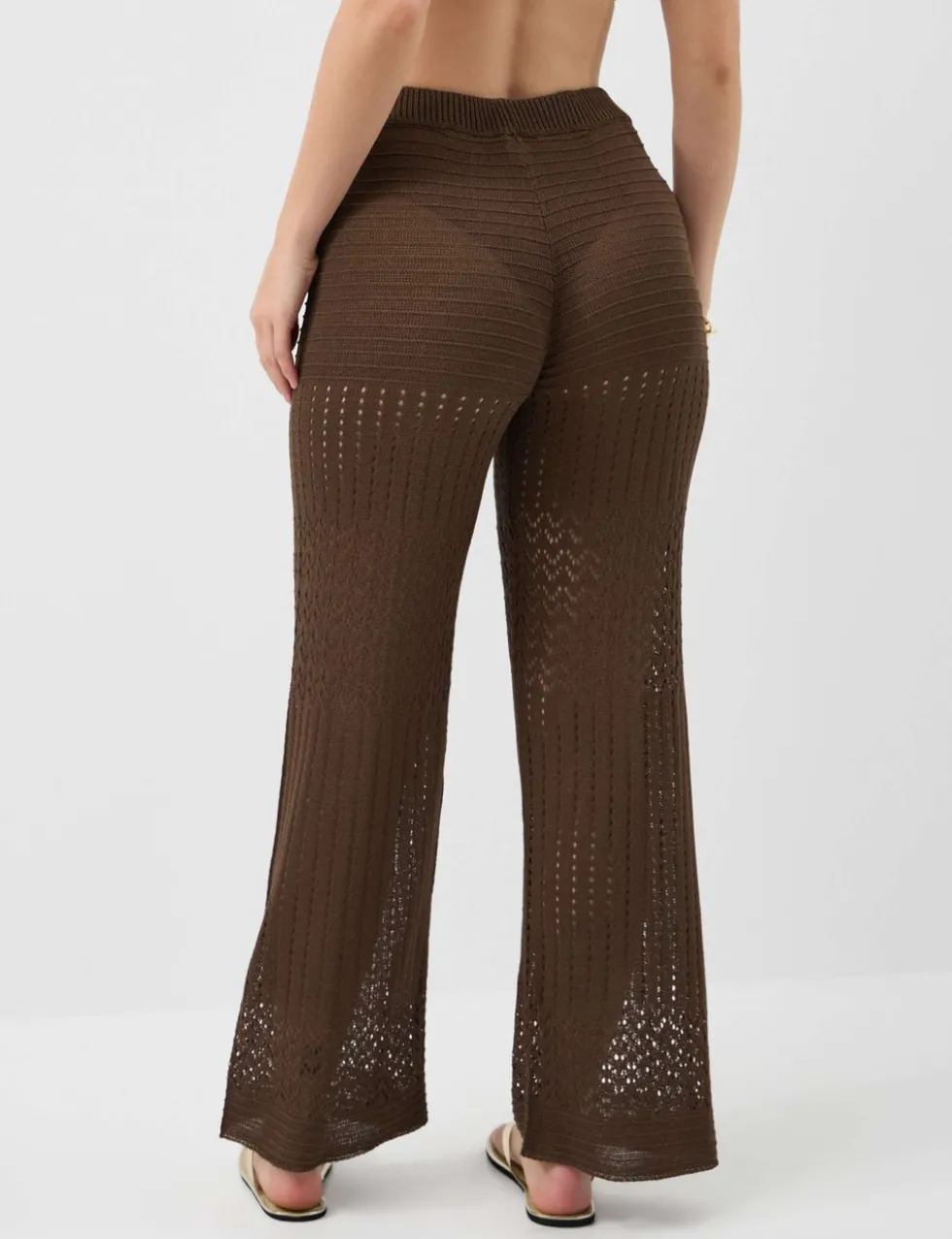 Wide Leg Knitted Trousers