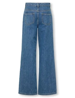 Wide Leg Pure Cotton Embroidered Jeans (8-14 Yrs)