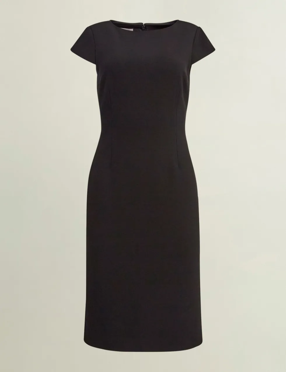 Wide Neck Knee Length Shift Dress