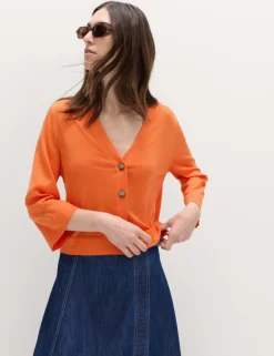 Wide Sleeve Short Length Cardigan