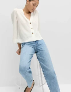 Wide Sleeve Short Length Cardigan