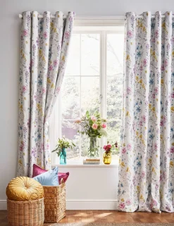 Wild Meadow Pure Cotton Eyelet Blackout Curtains