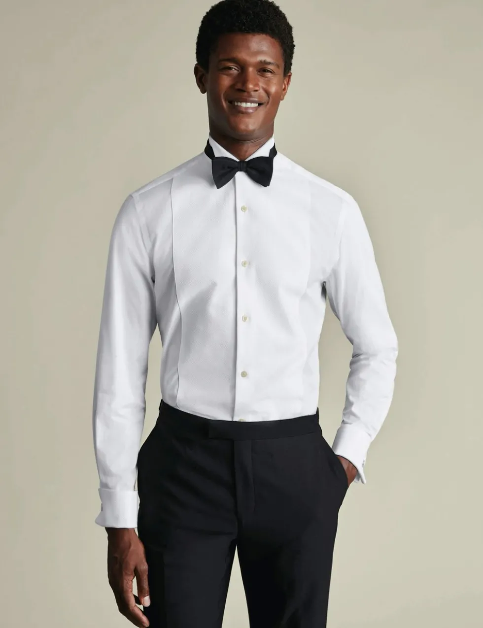 Wing Collar Marcella Bib Evening Shirt