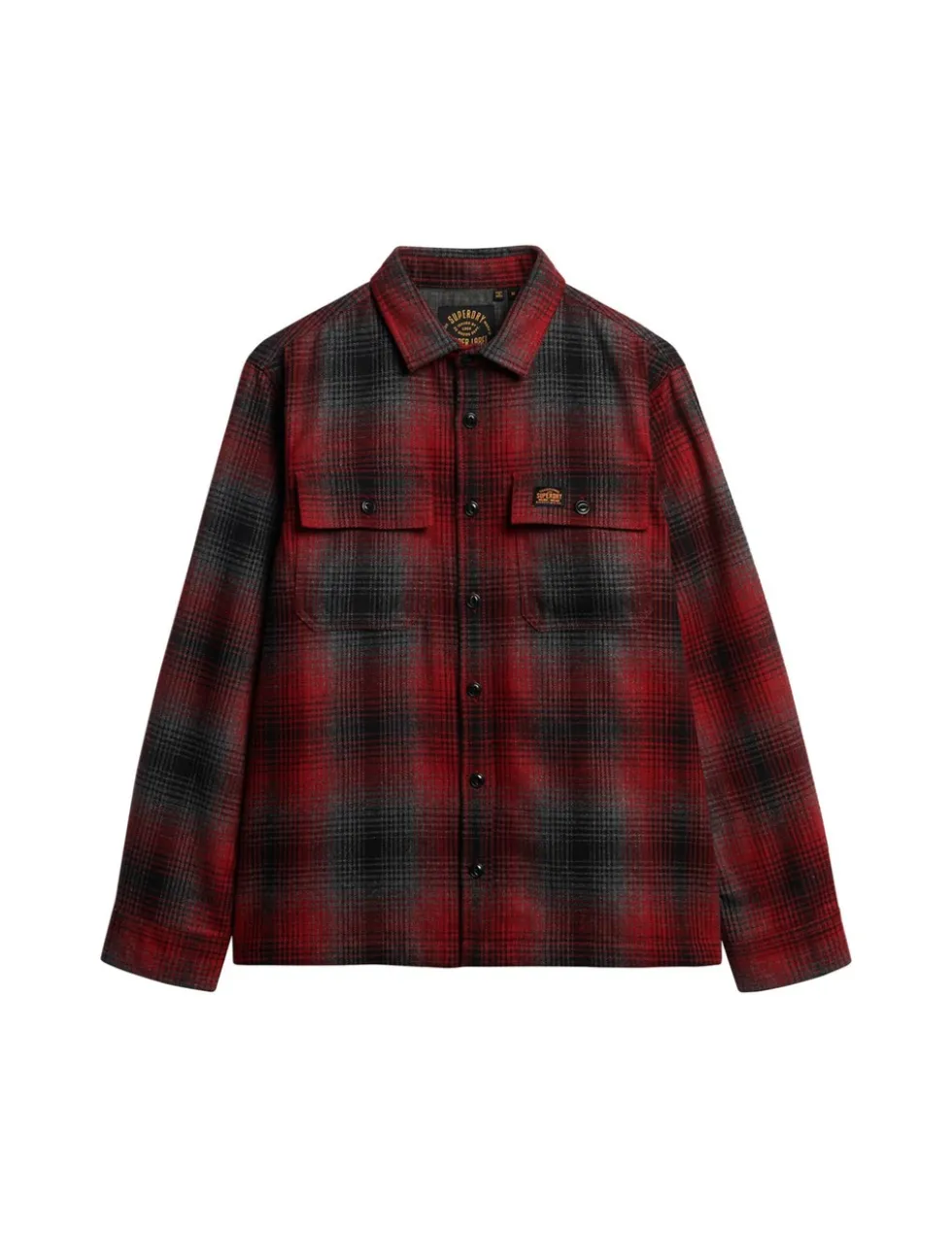 Wool Blend Checked Overshirt
