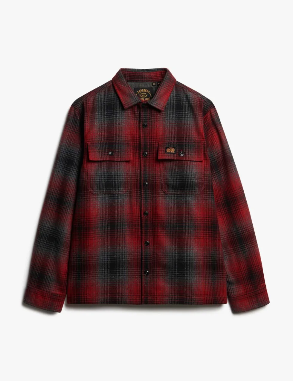 Wool Blend Checked Overshirt