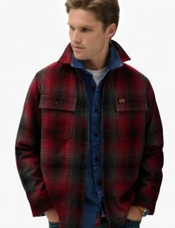 Wool Blend Checked Overshirt
