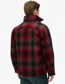 Wool Blend Checked Overshirt