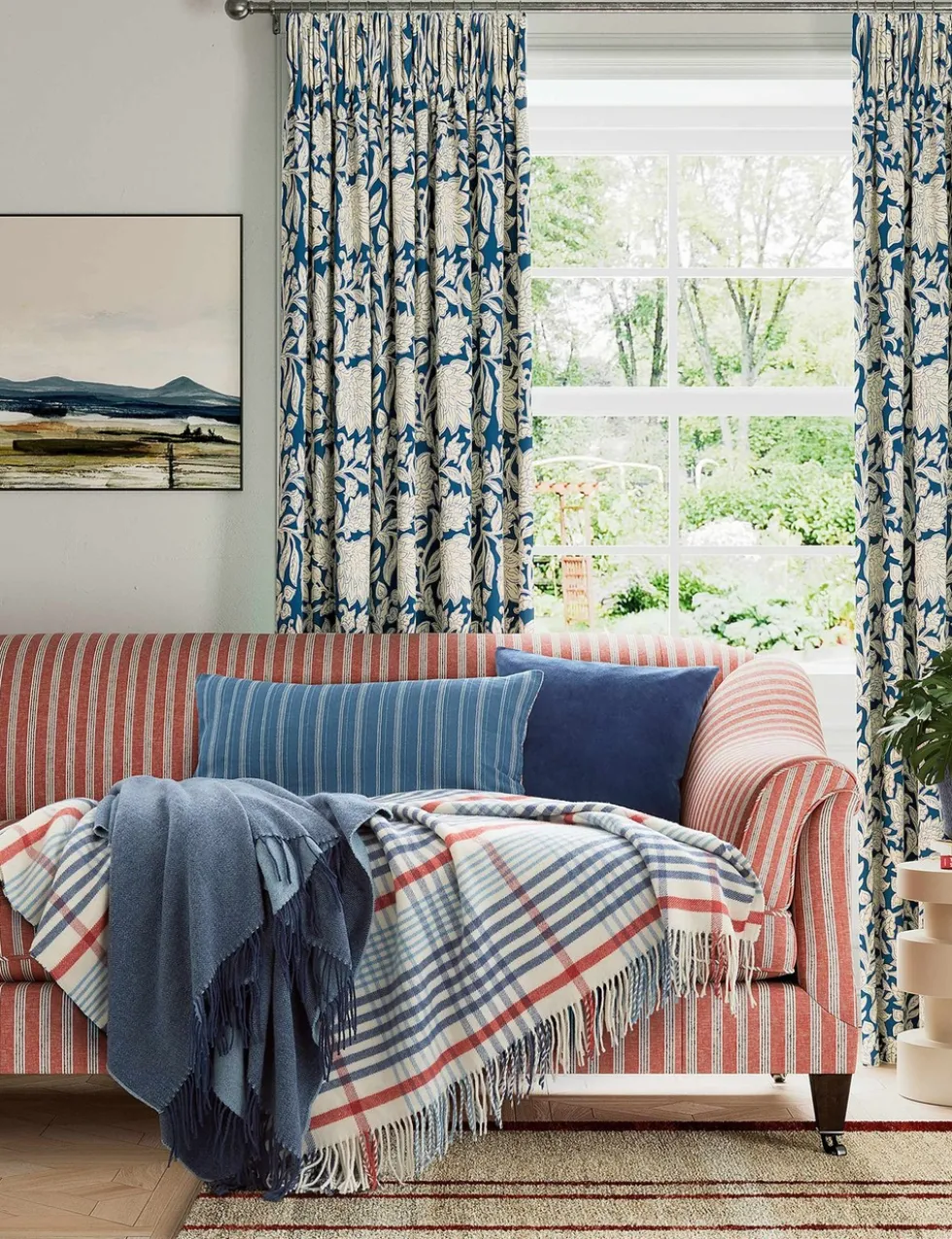 Wool Blend Checked Throw