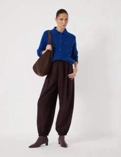Wool Blend Collared Cardigan