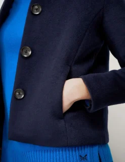 Wool Blend Collared Jacket