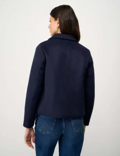 Wool Blend Collared Jacket