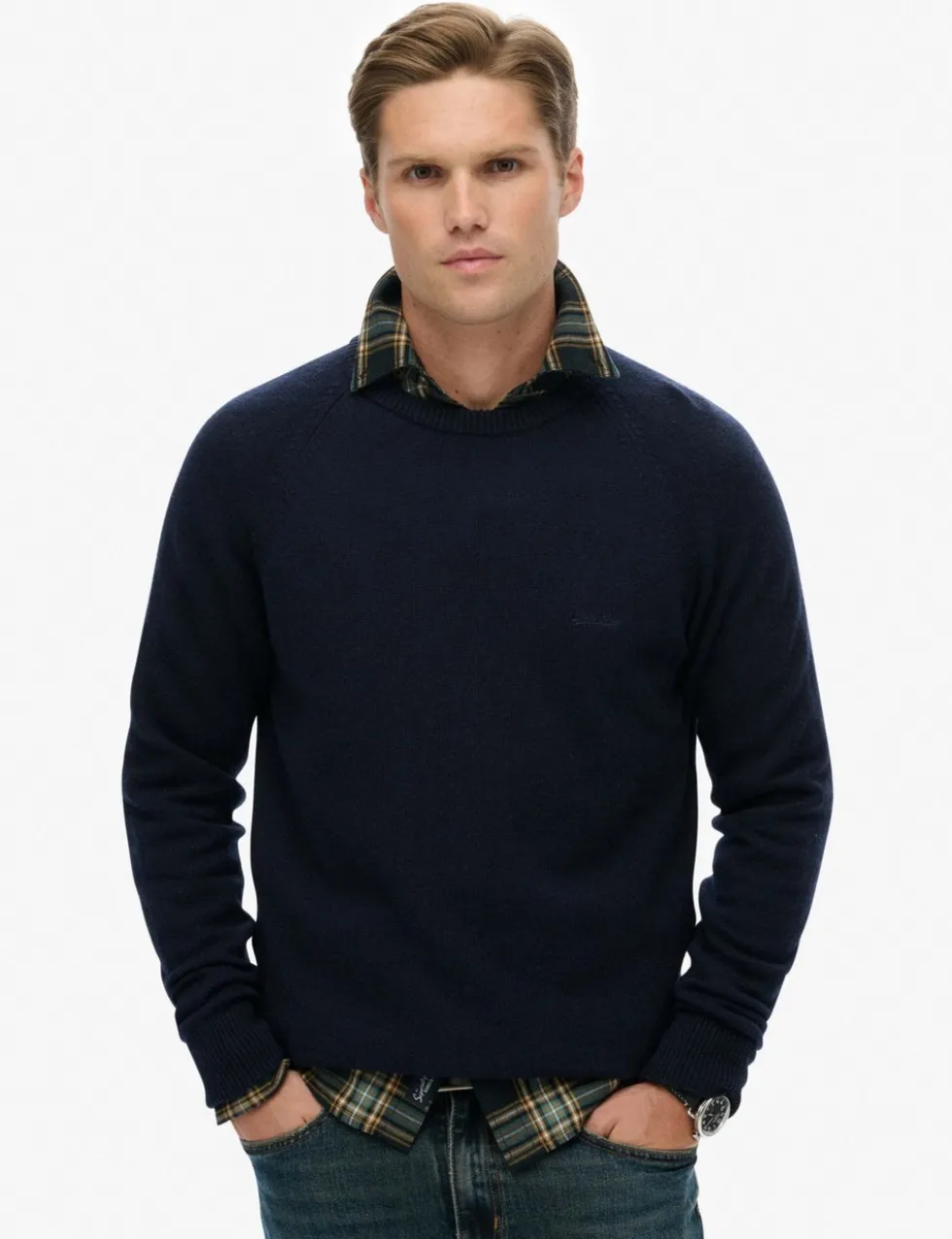 Wool Blend Crew Neck Jumper
