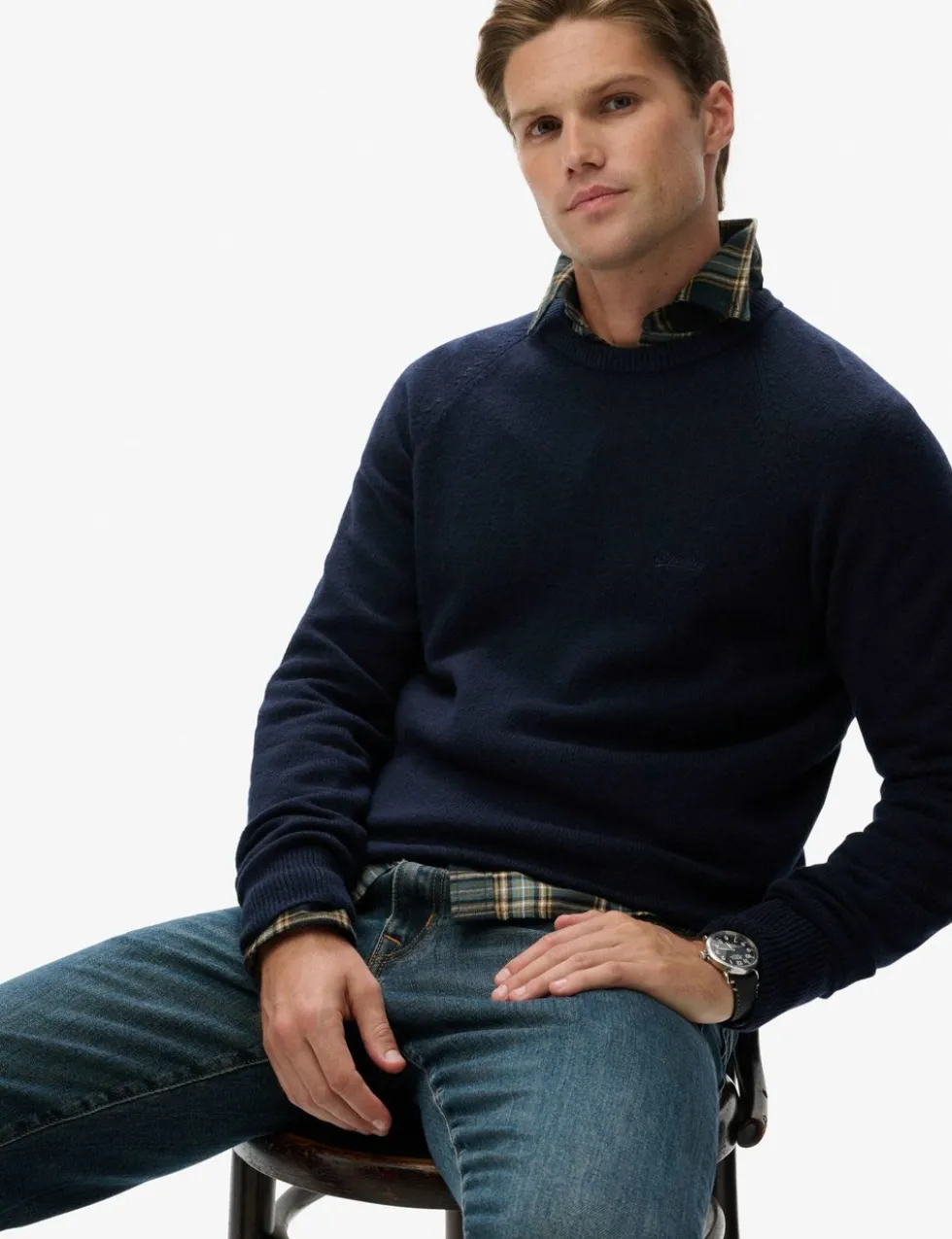 Wool Blend Crew Neck Jumper