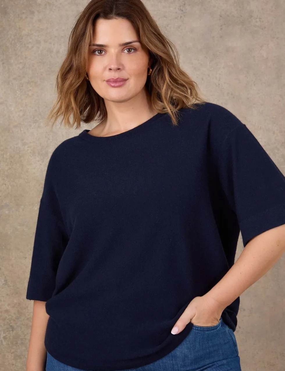 Wool Blend Crew Neck Jumper